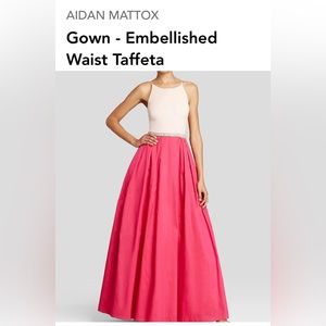 Aidan Mattox gown- embellished waist taffeta gown